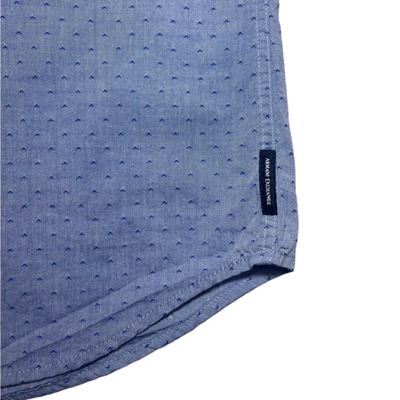 ⚡️SOLD⚡️Armani Exchange Men's Youth Ditsy-Print Dobby Shirt Slim Fit Button Down - Picture 6 of 16